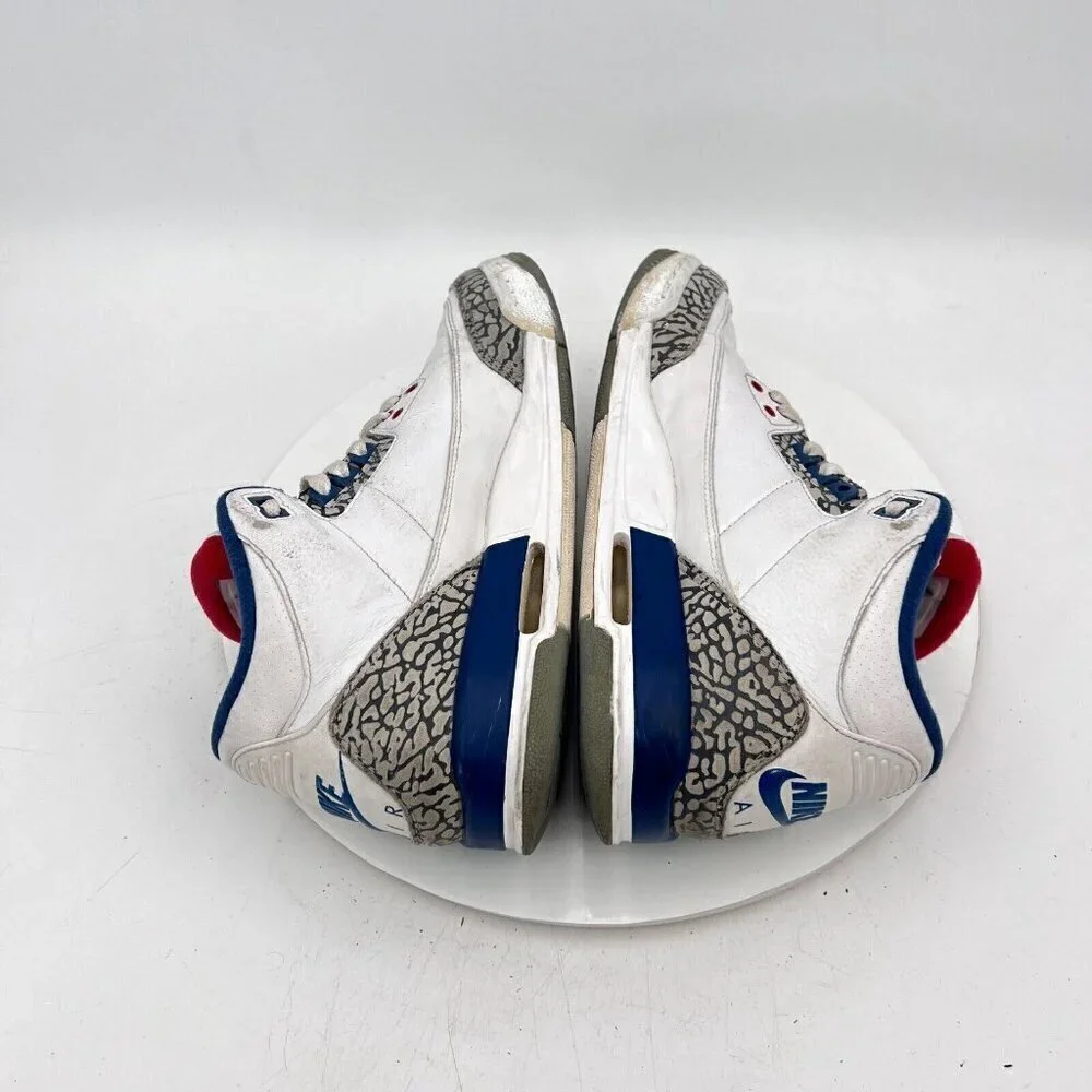 Nike Air Jordan 3 Retro Youth Size 7Y Women 8.5 854261-106 True Blue White Shoes